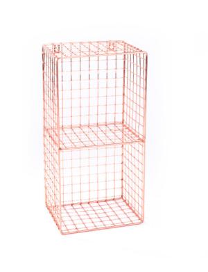 Rack Metal 2div Vertical Color Dorado H4